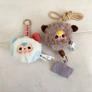 Bundle of Two Baby Three Phone Lanyard Ram & Keychain